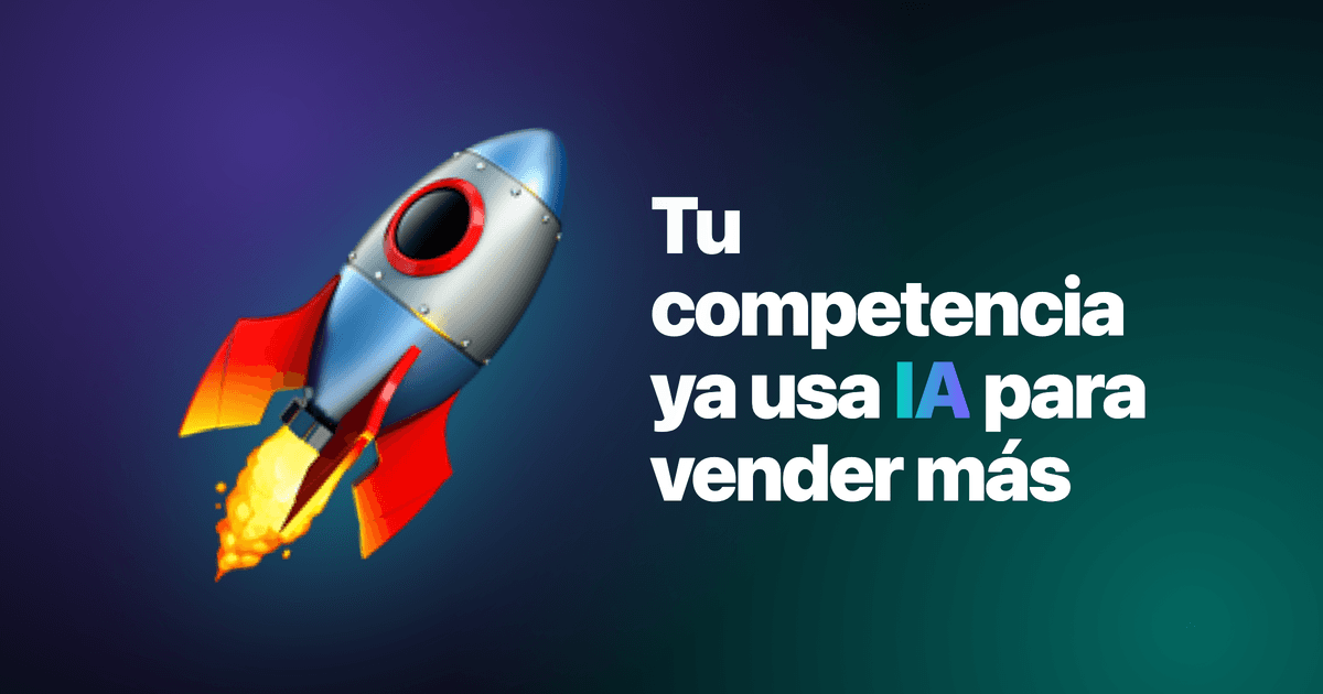 Rocket icon next to the text Your competitors are already using AI to sell more