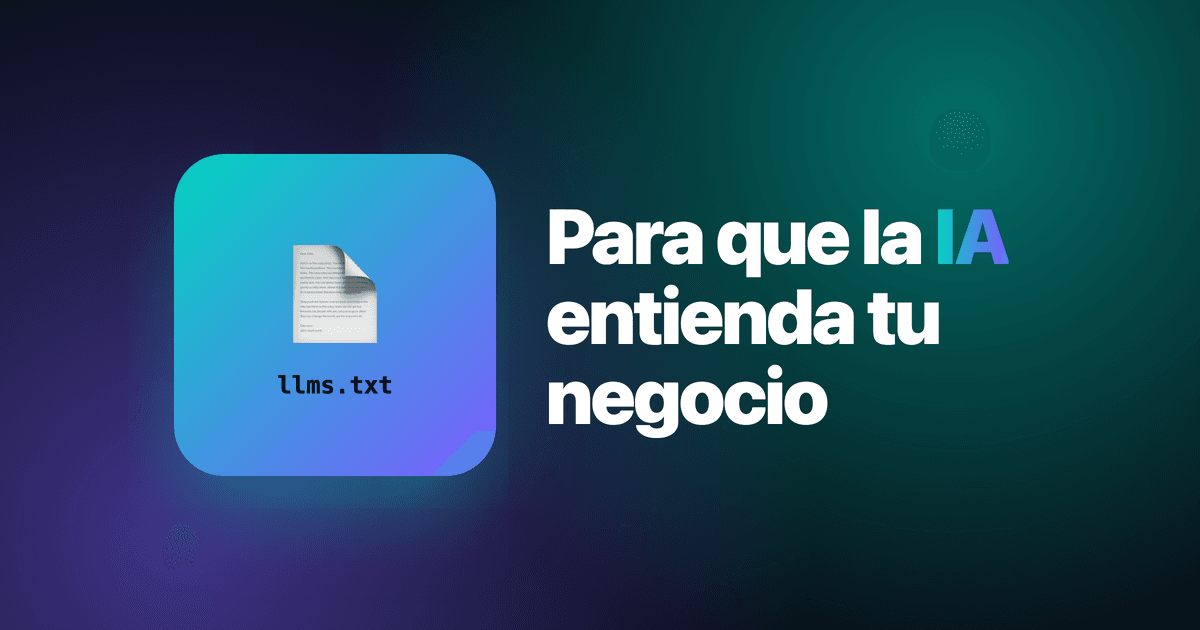 llms.txt file icon next to the text So AI understands your business
