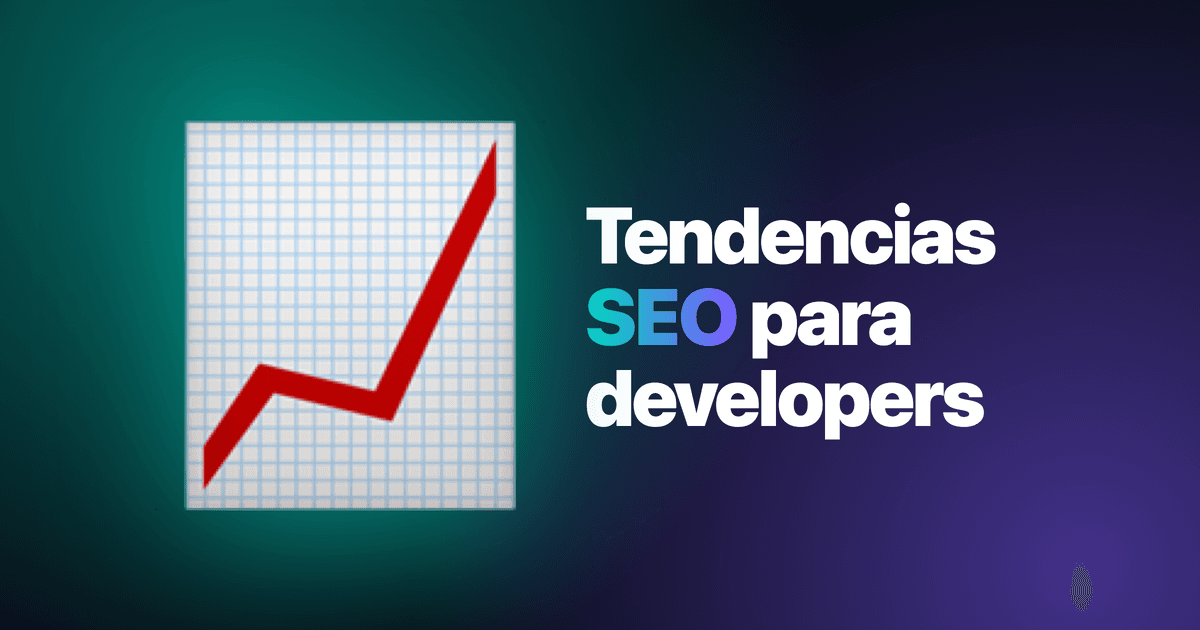 Rising trend chart icon next to the text SEO trends for developers