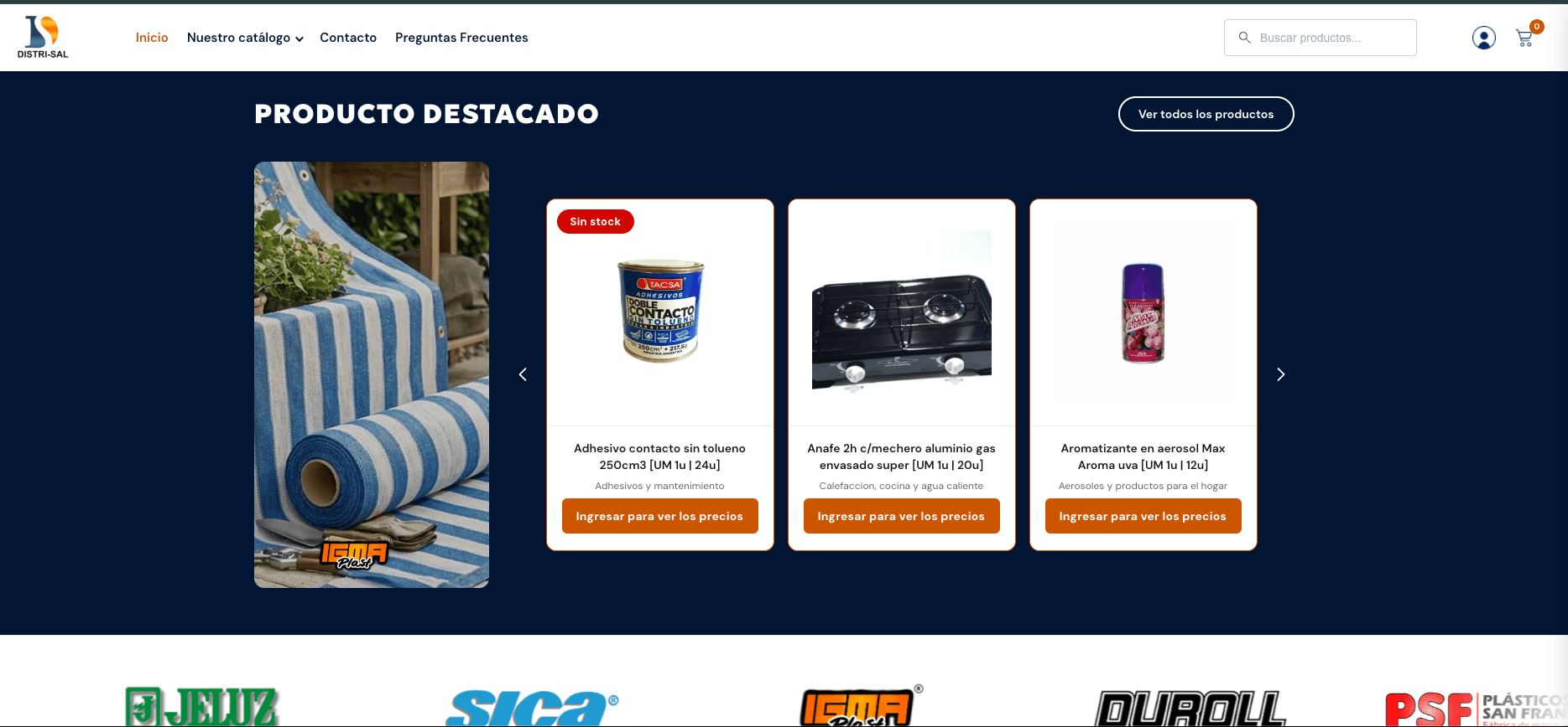 Producto destacado con precios visibles solo para clientes registrados